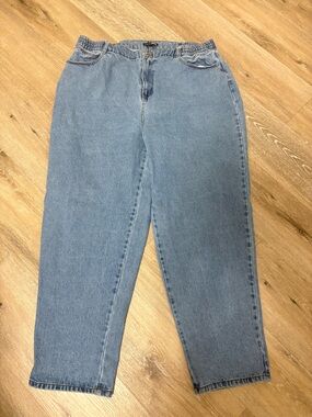 Fashion Nova Medium Blue Wash High Rise Wide Leg Jeans Women Size 18